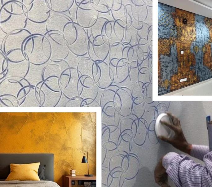 bedroom texture painting dubai